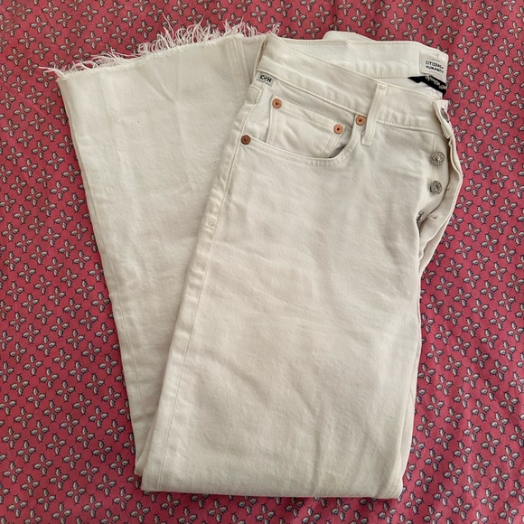 Anthropologie Citizens of Humanity White High Rise Jeans - Picture 1 of 3